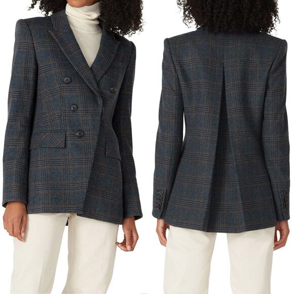 Veronica Beard Jackets & Blazers - Veronica Beard Yareli Double Breasted Plaid Wool Blazer Dickey Jacket